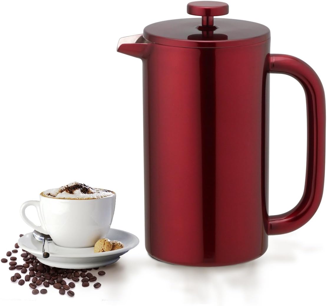 Highwin French Press - Double Wall Insulated Stainless Steel Coffee