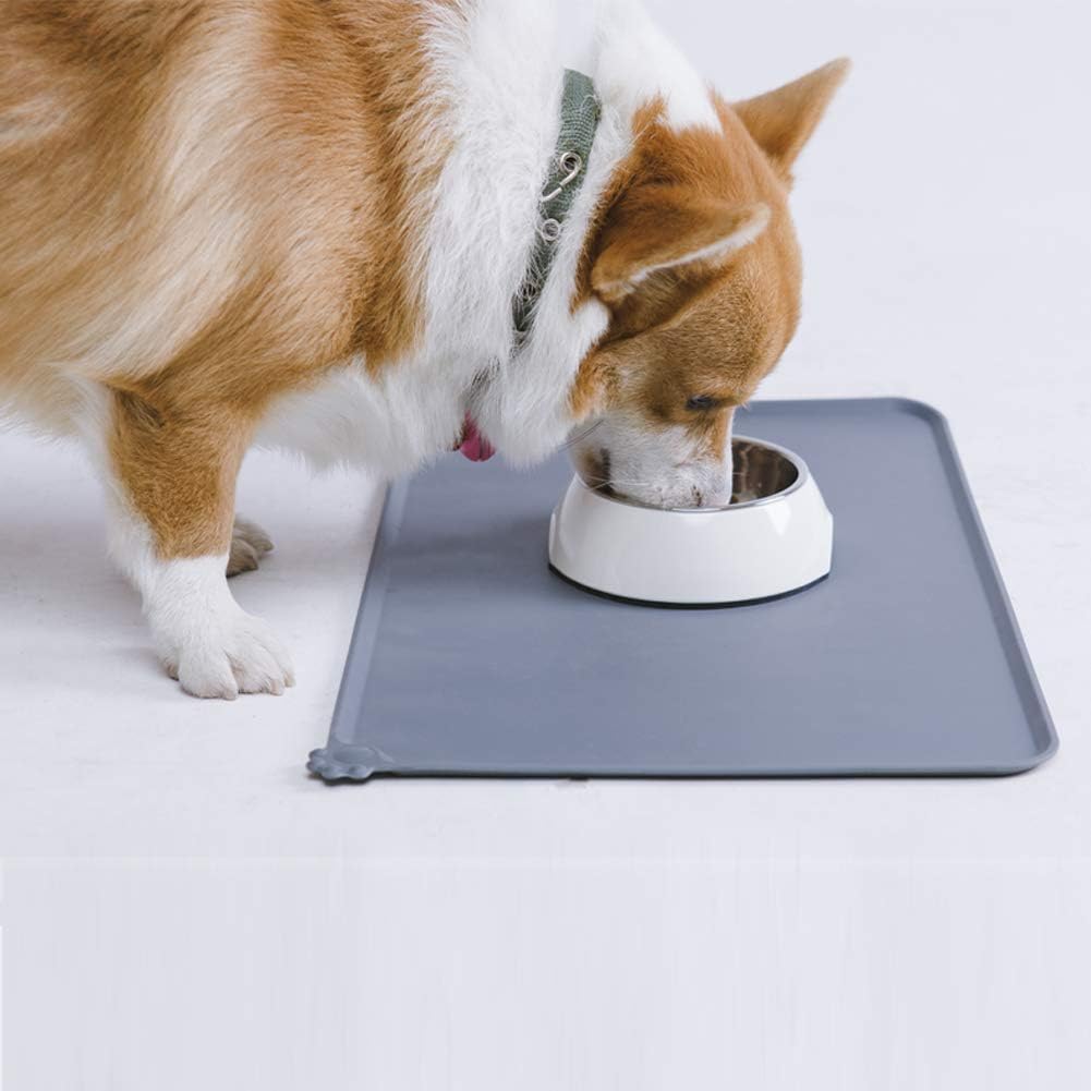 AUDWUD Silicone Waterproof Dog Cat Pet Feeding Mats, Anti-Slip Pet Bowl Mats, Pet Feeding Mat : Pet Supplies