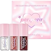 Peripera Ink Glasting Mini Gift Sets Lip Gloss #01 + #03 + #06 (2.5ml * 3), Long-Lasting Hydration, Moisturizing Stocking Stuffers, Korean Lip