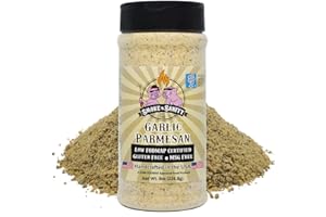 Smoke n Sanity Garlic Parmesan - Sensitive Stomach Approved - Full Flavor - Monash Certified Low FODMAP - Gluten Free - Low FODMAP Foods - (8.0 oz Shaker)