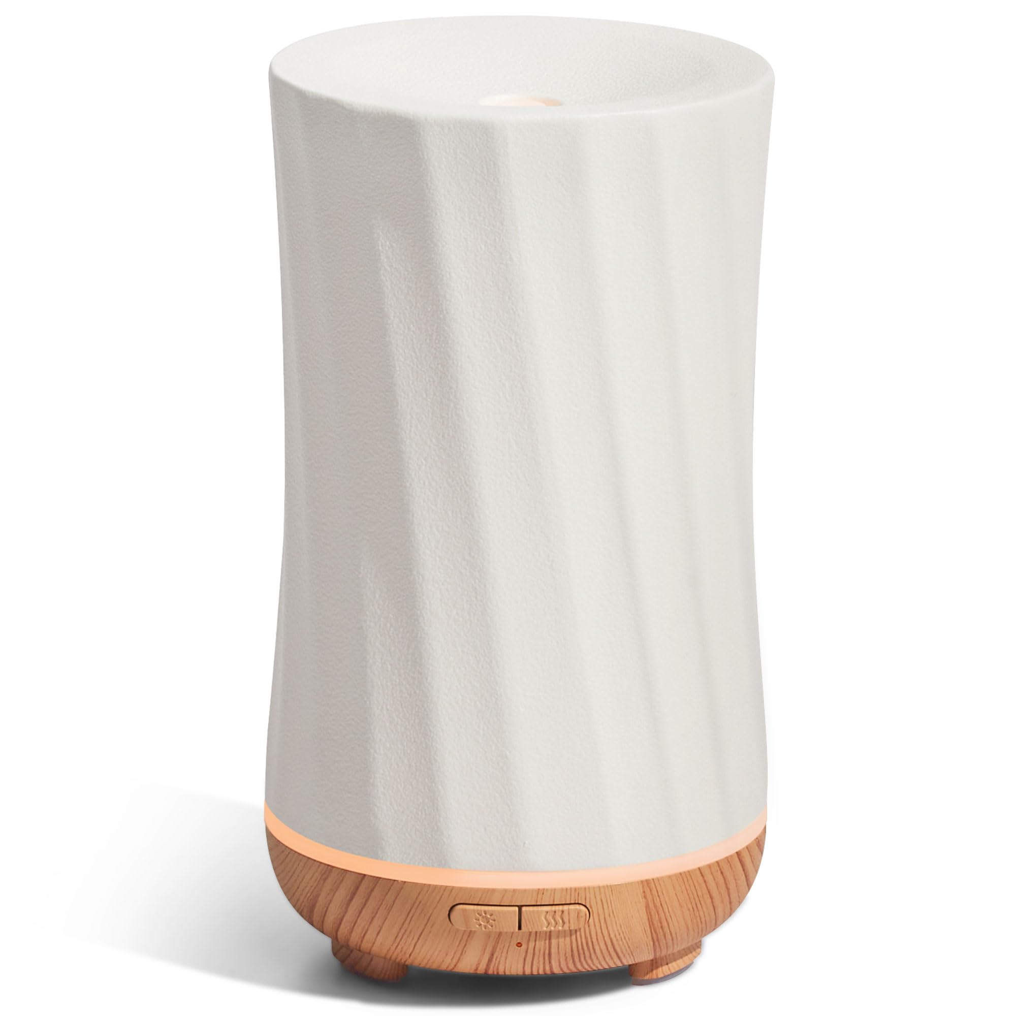 Photo 1 of InnoGear 150ml Ceramic Oil Diffuser, Handcrafted Stone Essential Oil Diffuser Aromatherapy Diffusers Ultrasonic Cool Mist Humidifier Vaporizor with 2 Mist Modes for Room Home, White Twist Ceramic