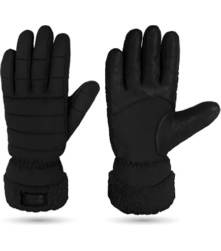 UGG Women's Leather Sheepskin Vent Gloves with Conductive Tech
