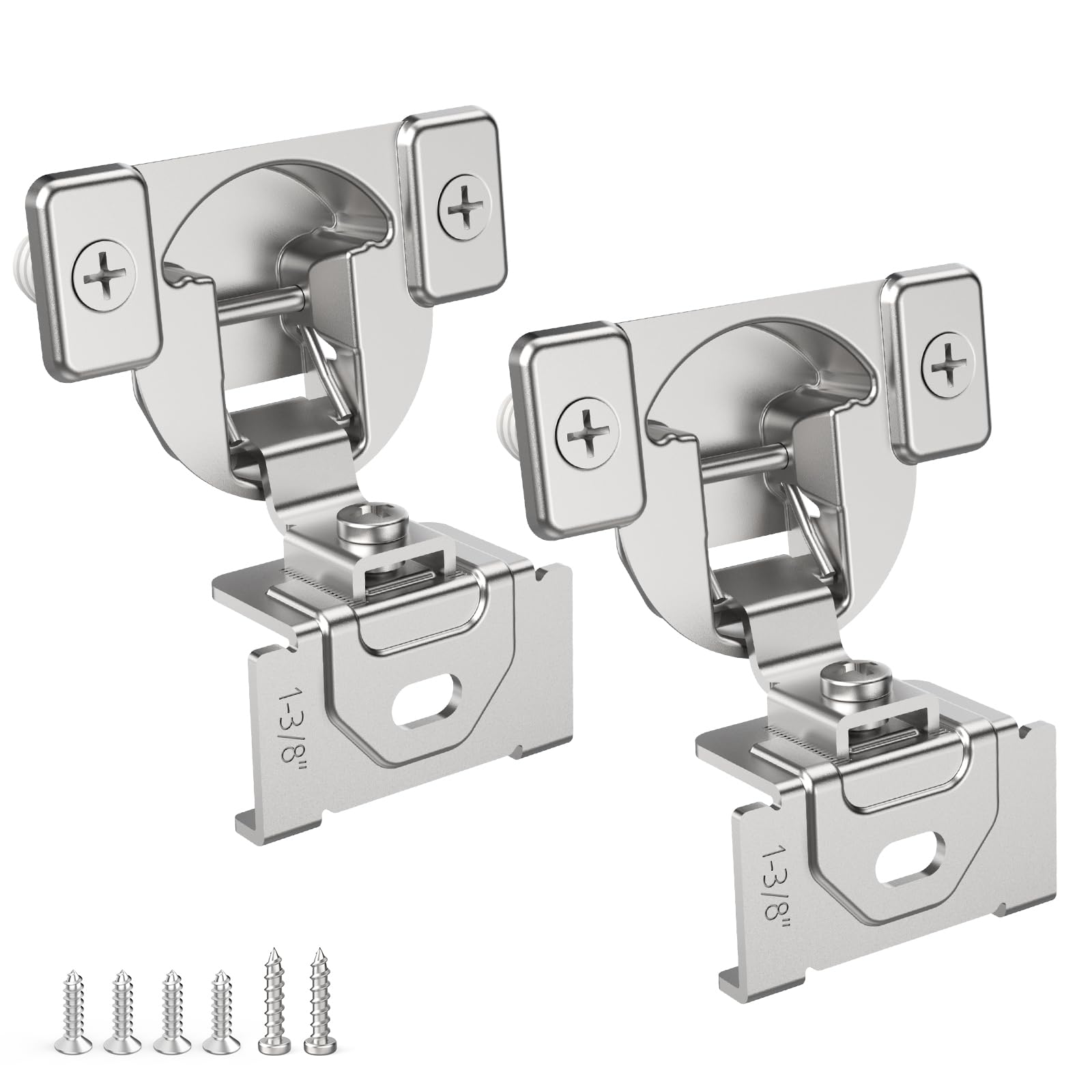 Photo 1 of Furniware Non-Soft Close 10 Pack 1-3/8 inch Overlay Regular Hinges for Kitchen Face Frame Cabinet Door, Self Closing 105 Degree Open Angle