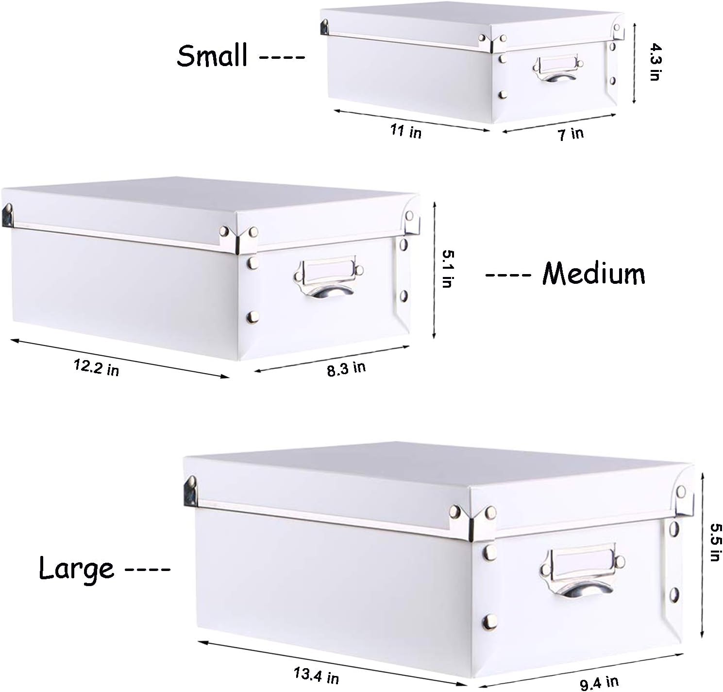 SEEKIND Office Storage Boxes with Lid, Water-Proof Storage Bins for Toys,Shoes,Clothes,Office.(White): Office Products