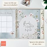 Peachly Fleur Baby Book Minimalist Memory Book Linen Cover Keepsake view 5
