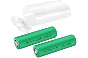 TOPUSSE 30A 2500mAh Li-ion Battery Rechargeable Flat Top 3.7V Battery (Pack, Count, 2)