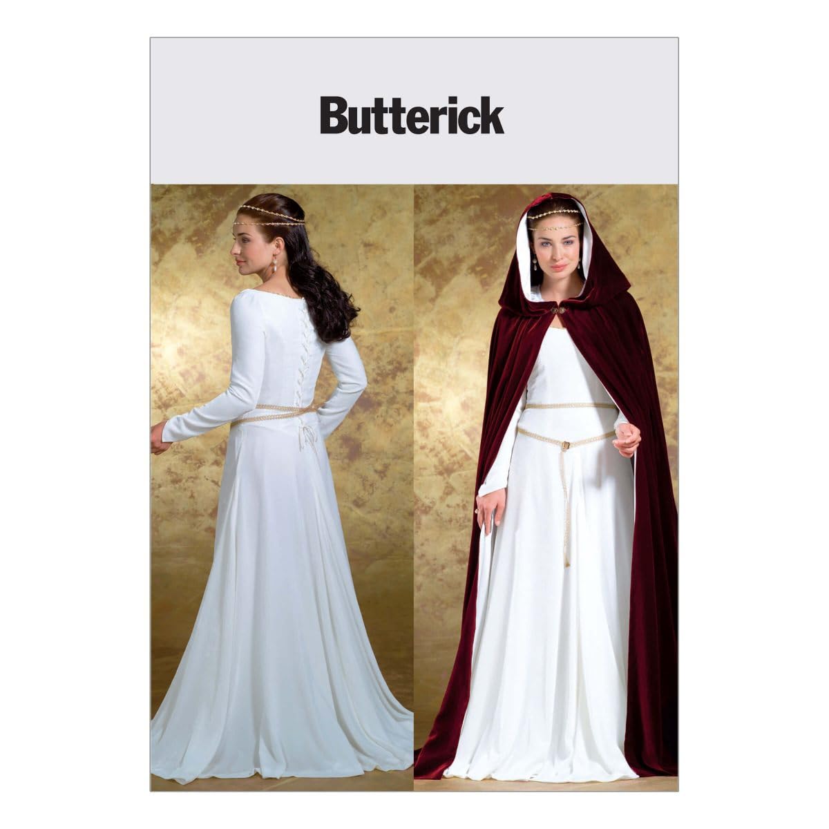Butterick Patterns B4377 Size AA 6-8-10-12 Misses Costumes, Pack of 1, White