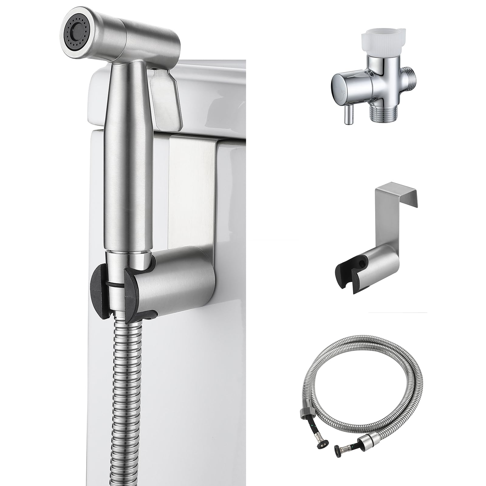Photo 1 of Handheld Sprayer Kit with Adjustable Jet Spray for Toilet Handheld Bidet Cloth Diaper Sprayer Set Muslim Shower Toilet Sprayer - Easy to Install…