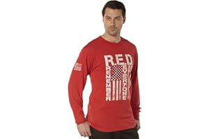 Rothco R.E.D. (Remember Everyone Deployed) Long Sleeve T-Shirt – Mens Crew Neck Graphic Shirt