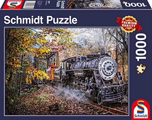 Schmidt Spiele Puzzle 58377 Faszination Eisenbahn, 1000 Teile Puzzle, bunt