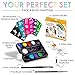 Face painting kits. Free 40 Stencils Included. Use for Body Painting, Birthday, Halloween ,fan Sports or Kids Makeup Parties.Our Face Paint Kit Contain Palette 8 Colors, Glitter,Brushes & Sponges