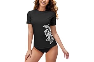 BesserBay Women's Rash Guard UPF 50+ UV Protection Short Sleeve Swimsuit Swimwear Swim Shirts S-XXL