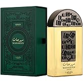 Lattafa Perfumes Maharjan Gold for Unisex Eau de Parfum Spray, 3.4 Ounce