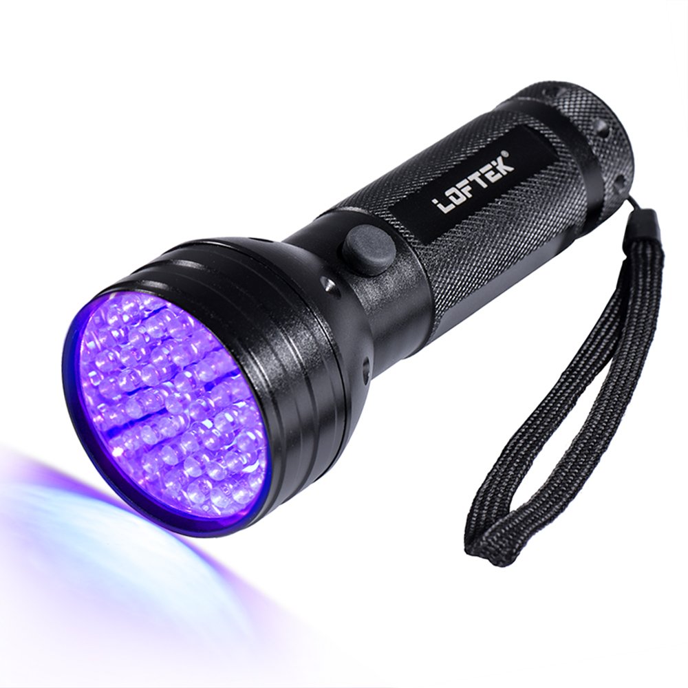 LOFTEK 51 UV Ultraviolet Flashlight 395 nM LED Handheld Blacklight