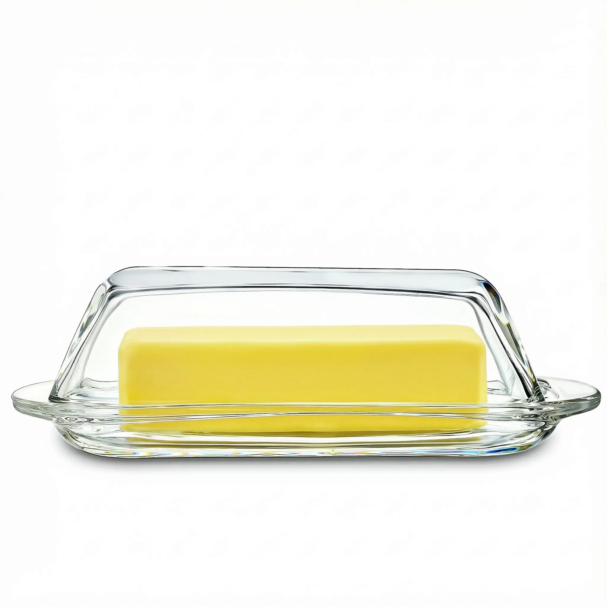 Photo 1 of * SOLD AS IS, NO REFND/RETURN** SEE COMMENTS!
7 Inches Glass Butter Dish with Lid for Countertop - Crystal Glass Butter Keeper Elegant Clear Butter Holder Tray for 1 Stick East Coast,Dishwasher Safe