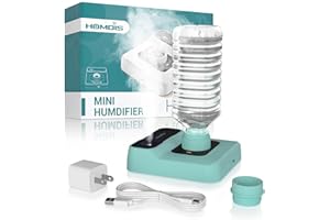HOMDIS Portable Humidifier - Small Air Humidifiers for Bedroom, Plants, Office, Travel - Cool Mist Humidifiers, Color-Changin