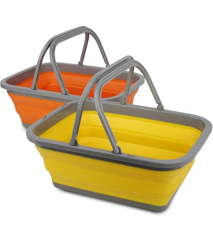 Lavabo Portable Pliable - Bac Multifonction 9 Litres - Pour Camping, Vaisselle, Bébé, Animaux - Base Antidérapante, Poignée