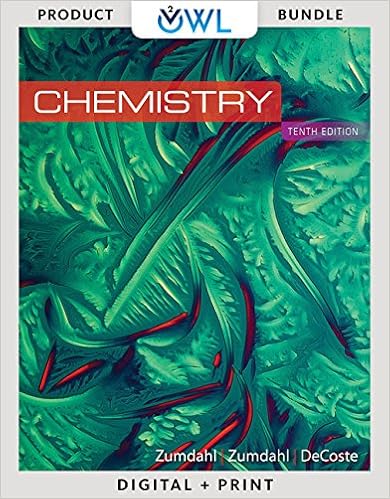Bundle Chemistry Loose Leaf Version 10th Owlv2 With Student Solutions Manual 4 Terms 24 Months Printed Access Card Zumdahl Steven S Zumdahl Susan A Decoste Donald J 9781337538015 Books Bundle Chemistry Loose Leaf Version 10th Owlv2 With Student Solutions Manual 4 Terms 24 Months Printed Access Card Zumdahl Steven S Zumdahl Susan A Decoste Donald J 9781337538015 Books