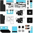Risidamoy 16 Pcs Complete Replacement Set for iPhone 13 Mini Mic Bracket Camera Mesh Repair Parts for iPhone 13Mini Bottom Loudspeaker AntiDust Net with Motherboard Sticker Kits