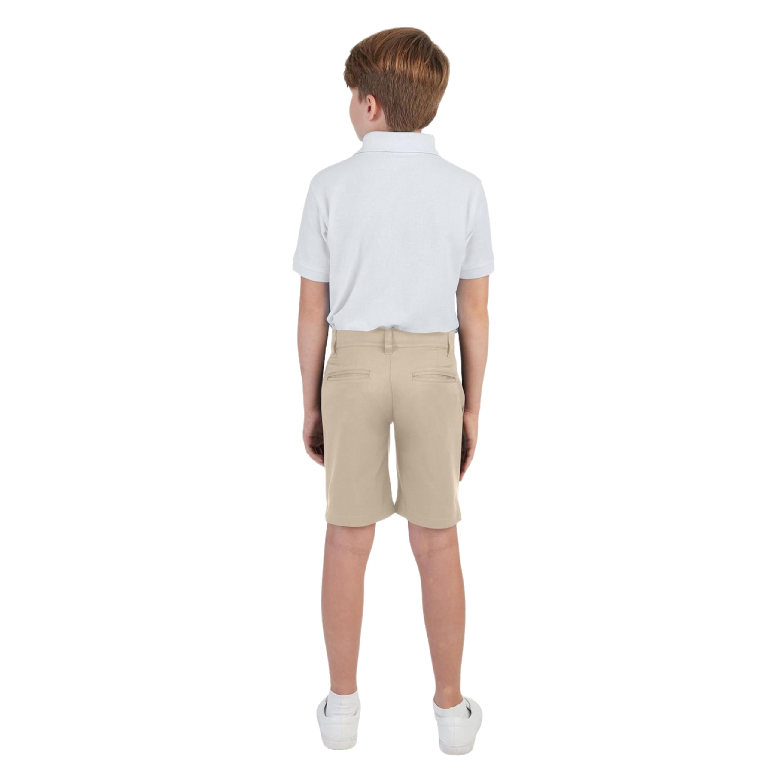 French Toast Boys' Short Sleeve Pique Polo Uniform Shirt (Standard & Husky)