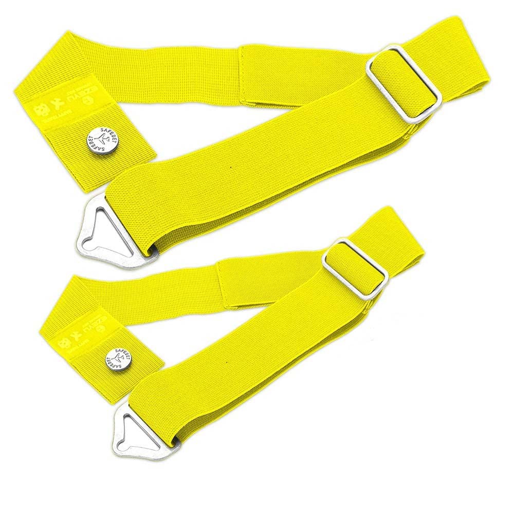 Local Makes A Comeback Two Piece Adjustable Travel Luggage Strap Luggage Strap S+L Travel Luggage Accessory (Yellow)
