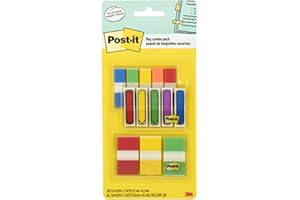 Post-it Tabs and Post-it Flags Combo Pack, 36 Tabs & 100 Flags, Bright Colours