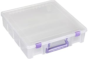 ArtBin 6955JS Super Satchel Compartment Box Clear Craft Organizer Storage Case - Purple, Pack of 1