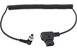 Chikoni D-Tap to Locking DC 5.5 2.5mm Monitor Power Cable Compatible with Atomos Ninja v Anton Bauer Sony Shogun PIX-E7 PIX-E5 Ikan DJI Monitor,Hollyland Mars 400s,Fit for 5.52.5 or 2.1mm, 59inch