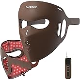 Zeepeak 3D LED Red Light Therapy Mask, FDA-Cleared, 360 LEDs, Anti-Aging & Blemish Repair, 5 Modes Red, Blue, Yellow with 850nm & 1072nm Dual-NIR, Eye-Protection, Portable Design for Home Travel