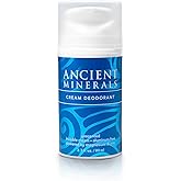 Ancient Minerals Natural Deodorant Cream – Unscented, Aluminum-Free with Magnesium, Zinc & Vitamin E for Women and Men, Vegan Formula for Sensitive Skin, 24-Hour Odor Protection, 2 oz