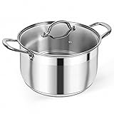 Kirecoo Stainless Steel Stock Pot - 8 Quart Heavy