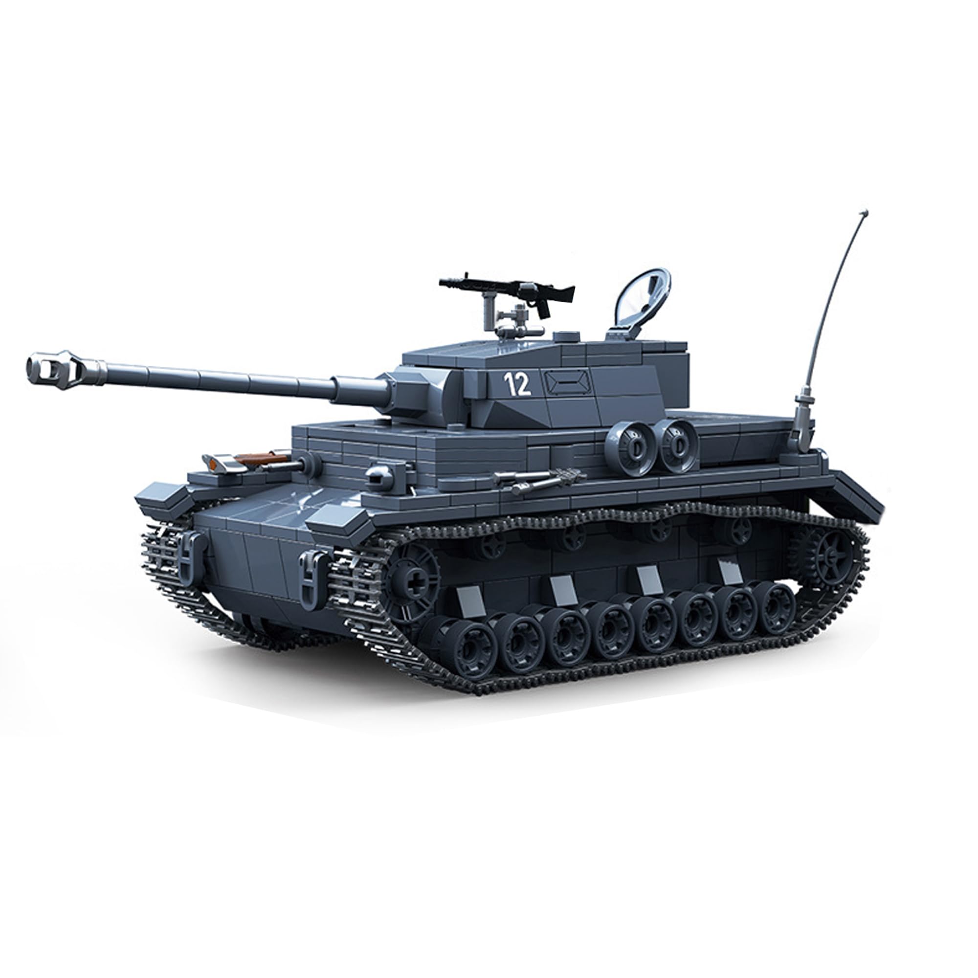 CIJINAY Technic Tank Model Building Kit, 985 PCS Building Block Set, WW2 PZ.KPFW.IV Main Battle Builidng Bricks Tank Toy Gift for Adult, Army Military Construction Kit