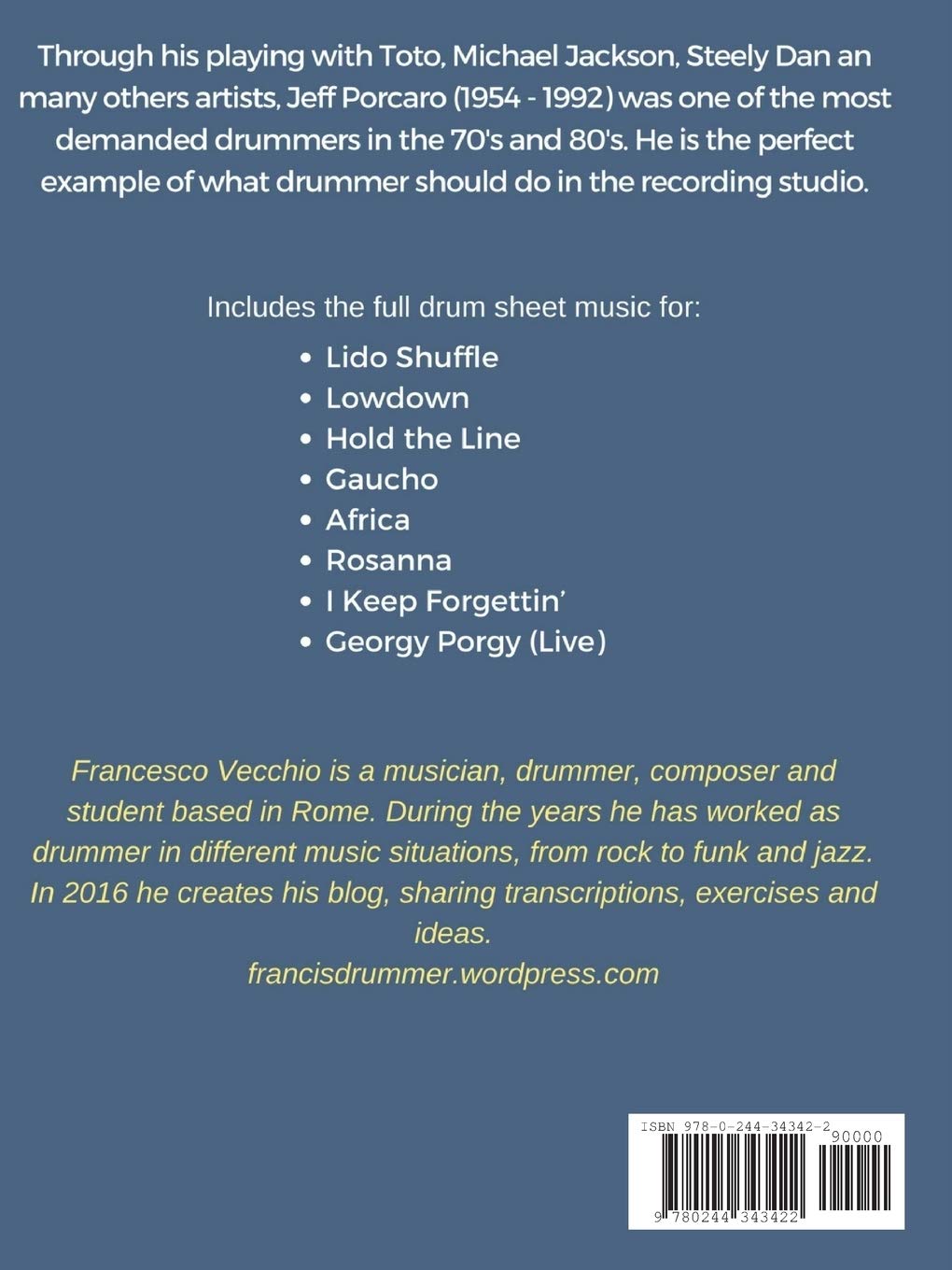 Jeff Porcaro Grooves 8 Drum Transcriptions Amazon De Vecchio Francesco Fremdsprachige Bucher