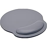 Mouse Pad Leather Wrist Rest Support, Ergonomic Memory Foam Mouse Wrist Rest Pad with Non Slip Rubber Base, Durable, Comforta