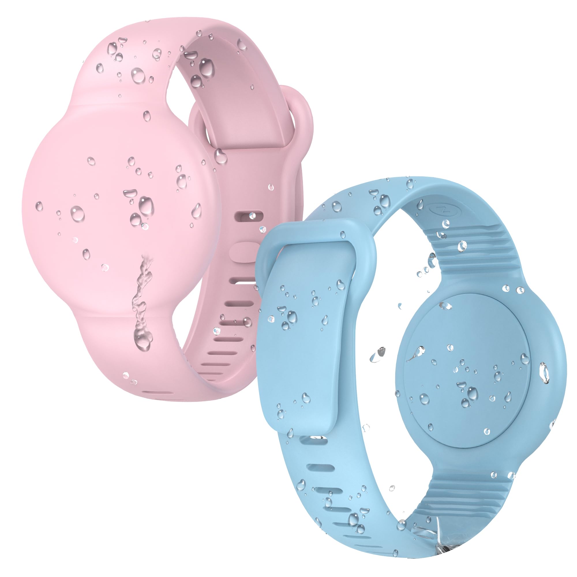 Photo 1 of Compatible for Apple AirTag Bracelet for Kids,Waterproof Air Tag Watch Band Case, Air Tag Holder Soft Silicone Air Tagholder for Kids, Lightweight GPS Tracker Device Hidden Wristband 2 Pack