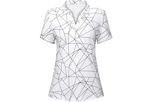 CUCUCHY STYLE Cucuchy Womens V Neck Golf Polo Shirts Moisture Wicking Sports Workout Tops