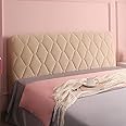 HOME MEIRONG Headboard Slipcover for Twin Queen Full California King Size Beds, Bed Cover Protector Padded Velvet Dustproof Stretch Solid Color Quilted Head Covers, 160cm(63)