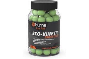 Byrna Eco-Kinetic Projectiles - Training & Recreational Projectile Rounds for Byrna Launchers with Visual Impact Technology - Water Soluble, Easy to Clean, 0.68 Caliber