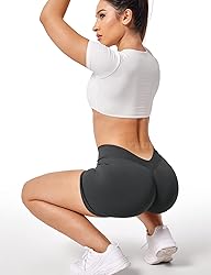 YEOREO Workout Scrunch Shorts Women V Back Gym Butt