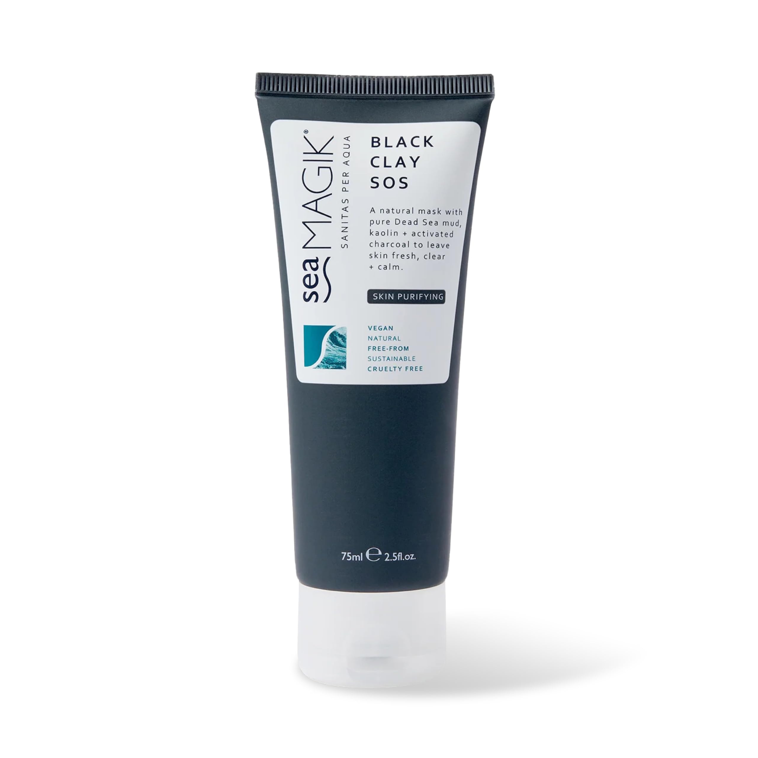 Black Clay SOS Natural Dead Sea Mud Mask for brightening dull skin.