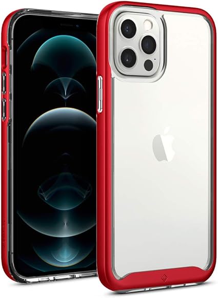 Amazon Co Jp Caseology Iphone 12 ケース Iphone 12 Pro ケース 背面 クリア 二重構造 バンパー Tpu Pc 耐衝撃 薄型 Iphone12 Iphone12pro カバー スカイフォール レッド 家電 カメラ