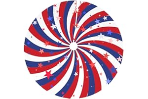 JIEKENMO Patriotic Pinwheel Star Flag Christmas 36 Inch Christmas Tree Skirt Carpet Mat Funny Party Soft Cover Mat Decor Supplies for Xmas Halloween Decorations Occasion Farmhouse