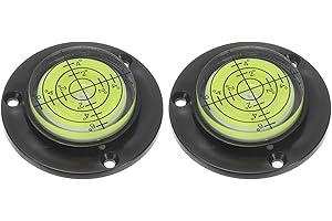 HARFINGTON 2pcs High Precision Horizontal Bubble Level 49x12mm Round Bull's-Eye Level Measuring Layout Tools for RV TV Pictur