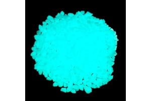 MLOLM Glow in The Dark Stones,Glow Stone Rocks,Luminous Garden Stones for DIY Decorative Walkways Outdoor Decor,Moonlight Yard Plant, Fish Tank Backyard Gravel Decor-2LB (Blue-Green)
