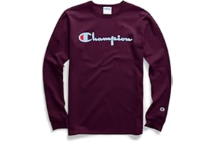 Champion Mens Heritage Long Sleeve Tee, Script Logo