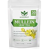 Mullein Tea Bags - Organic Mullein Leaf Tea for Lungs and Respiratory Support - Supports Daily Wellness - Caffeine Free, Sugar Free, Vegan - 30 Tea Bags