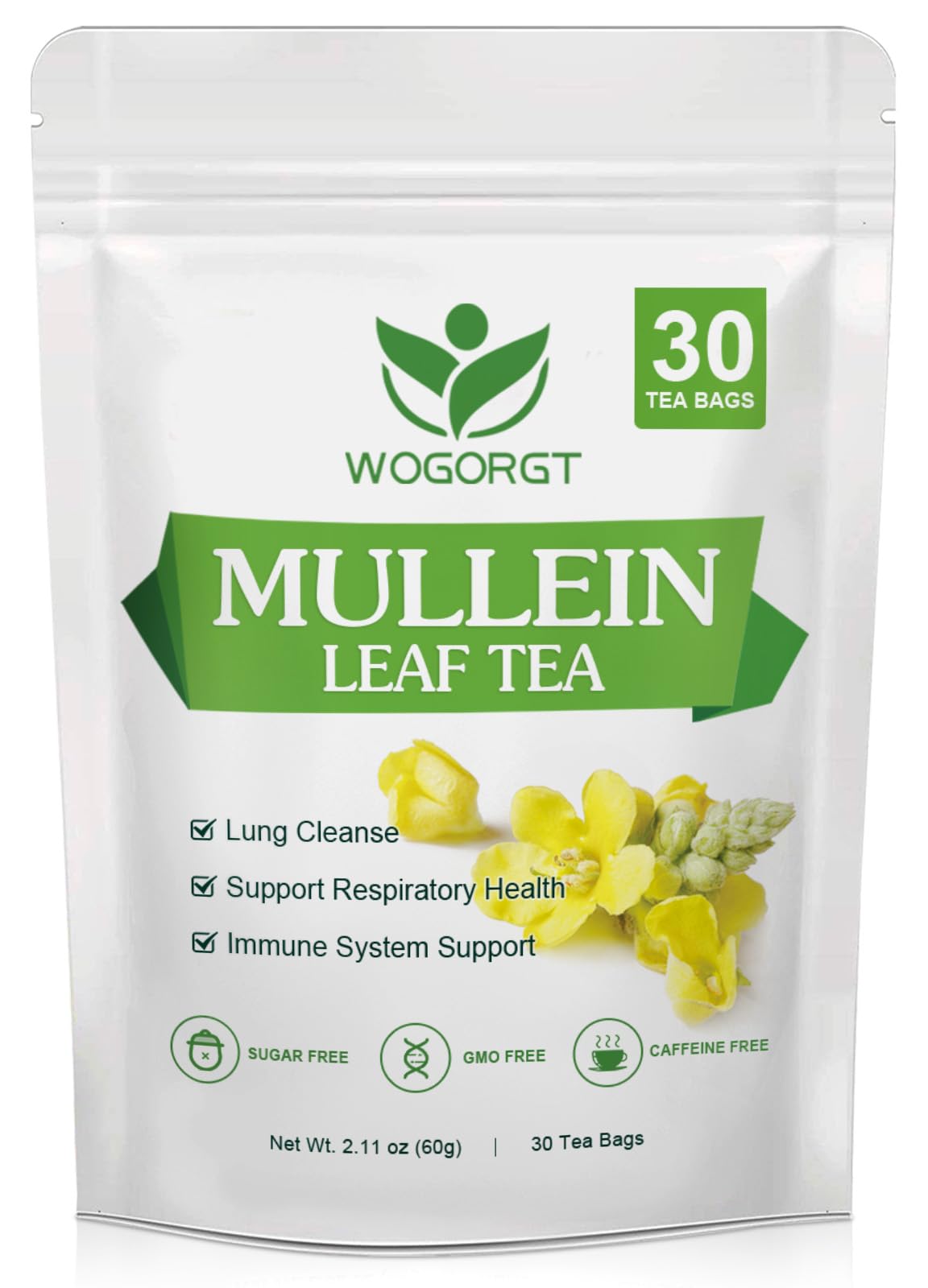 Photo 1 of ***SIMILAR ITEM***
Mullein Tea Bags - Organic Mullein Leaf Tea for Lungs and Respiratory Support - Supports Daily Wellness - Caffeine Free, Sugar Free, Vegan - 30 Tea Bags