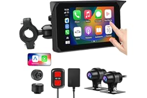 VSYSTO Motorcycle Carpaly Screen, Wireless Carplay and Android Auto, Tire Pressure Sensors, GPS Navigation, WiFi Waterproof 5