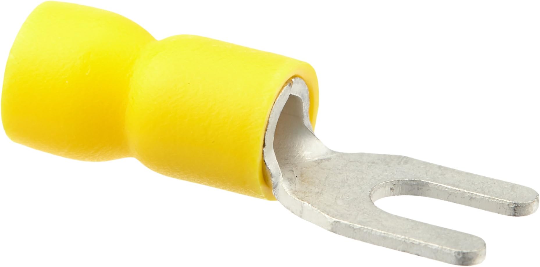 Morris 01162 12-10 Wire Range Number-8 Stud Vinyl Insulated Fork/Spade Terminal, 25-Pack