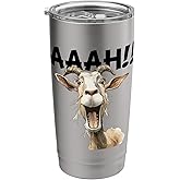 funny screaming Goat Stainless Steel Insulated Tumbler